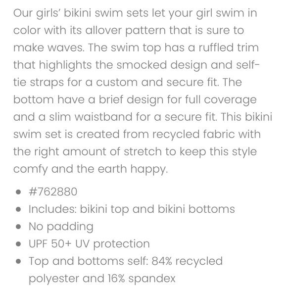 Girls Size 7/8 (Small)Two-Piece Swimsuit Bikini, Pretty Teal Green and Pink. - Picture 8 of 10